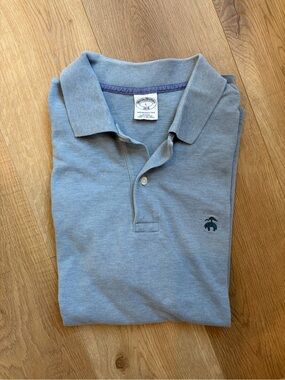 Brooks Brothers Light Blue Polo with Embroidered Logo